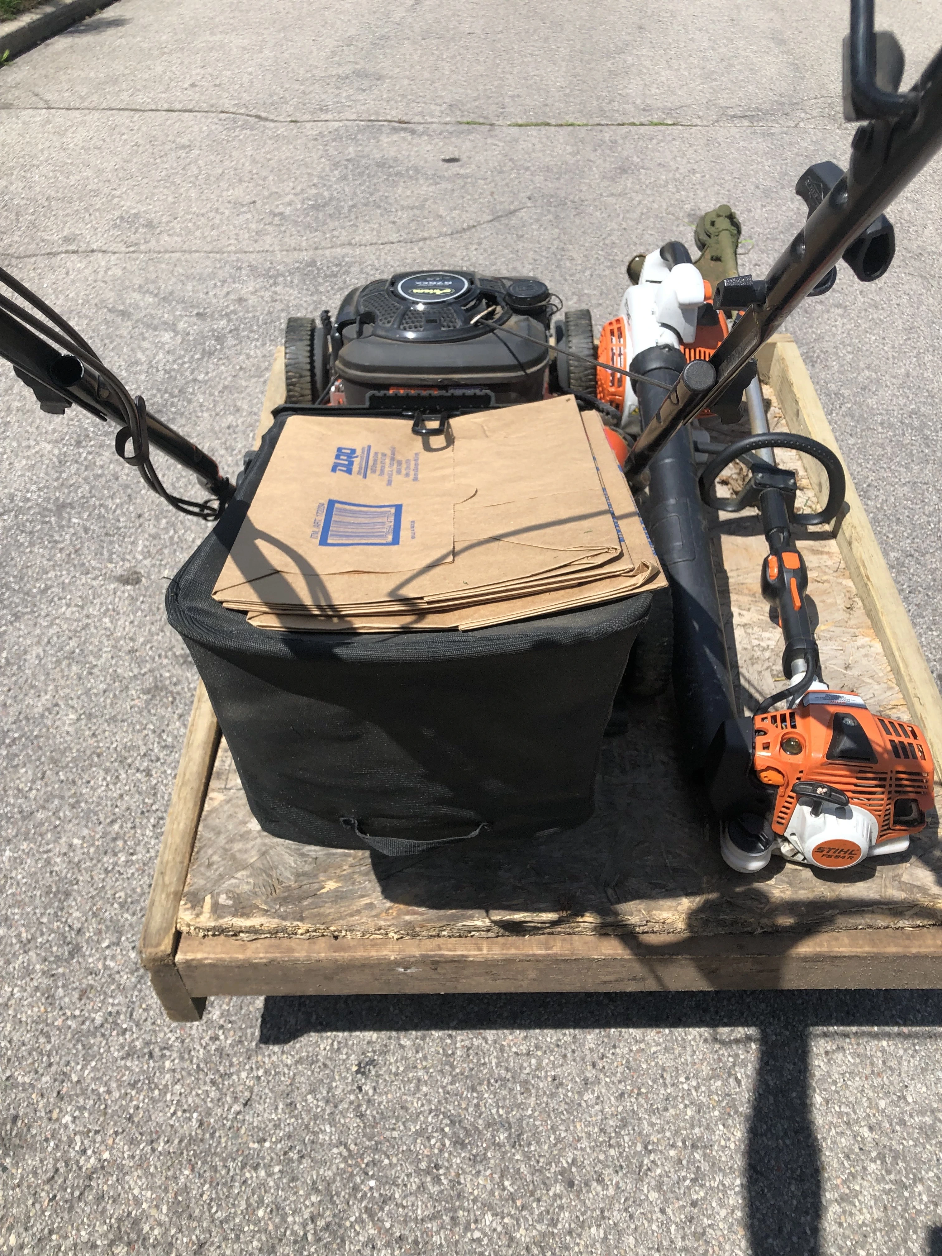 Professional lawn maintenance service showing precise mowing technique